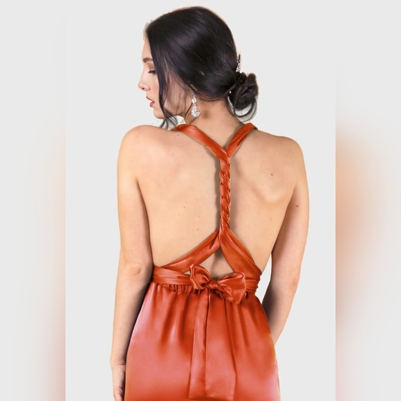 Identity Lingerie Burnt Orange Bridesmaid Infinity Dress - Size XL/XXL, NWT - Picture 3 of 15